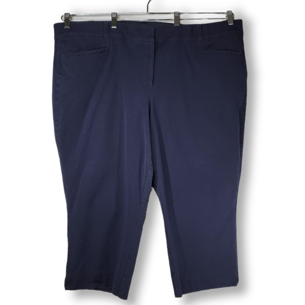 Lane Bryant The Allie Cropped Slacks Navy Size 28